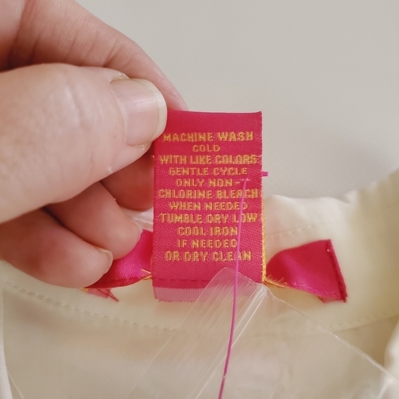 7140 * Catherine Malandrino Button Down Eyelet Dress Off White Size 4 - Picture 4 of 10